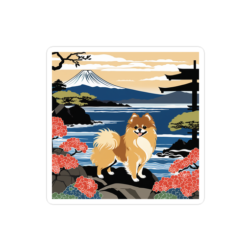 PugMug Custom Tan Pomeranian Sticker