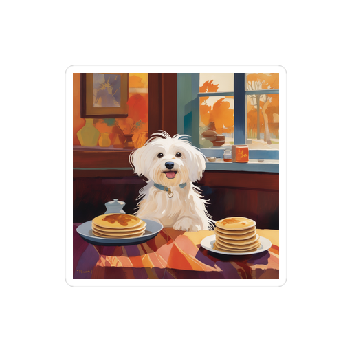 PugMug Custom White Havanese Dog Sticker