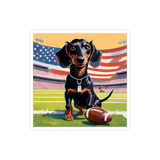 PugMug Custom Black Dachshund Sticker