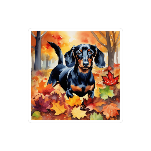 PugMug Custom Black Dachshund Sticker