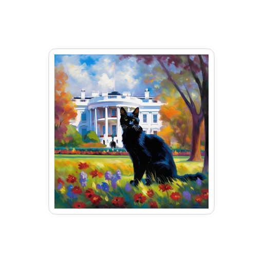 PugMug Custom Black Companion Cat Sticker