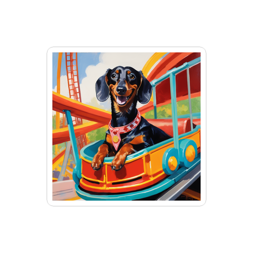 PugMug Custom Black Dachshund Sticker