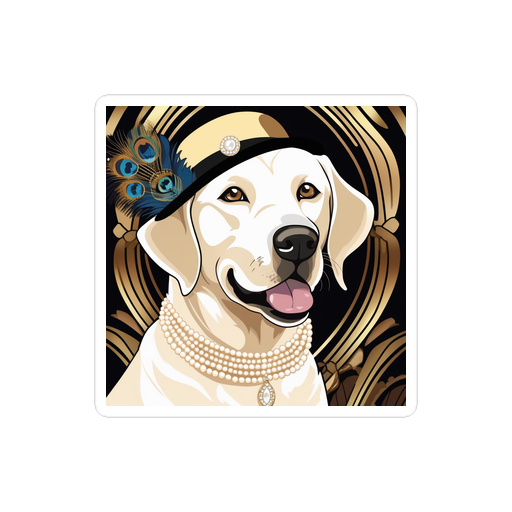 PugMug Custom White Labrador Retriever Sticker
