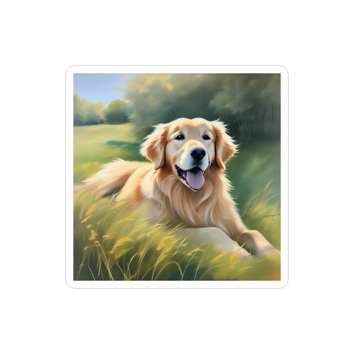 PugMug Custom Golden Retriever Sticker