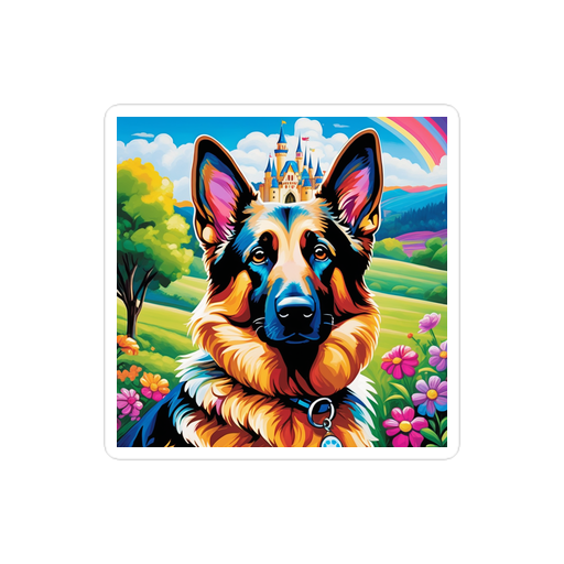 PugMug Custom German Shepherd Dog Sticker