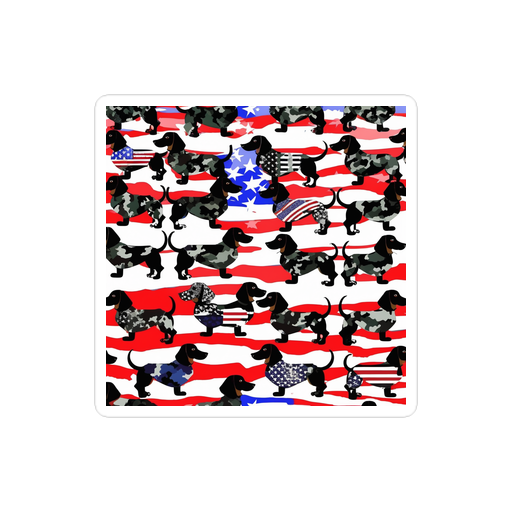 PugMug Custom Black Dachshund Sticker