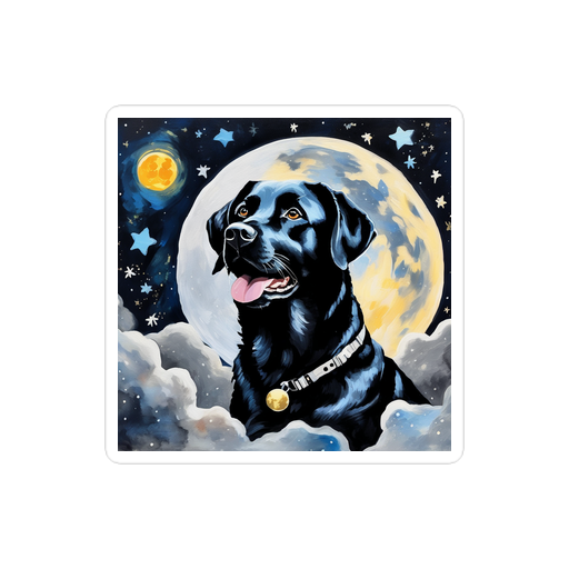 PugMug Custom Black Labrador Retriever Sticker