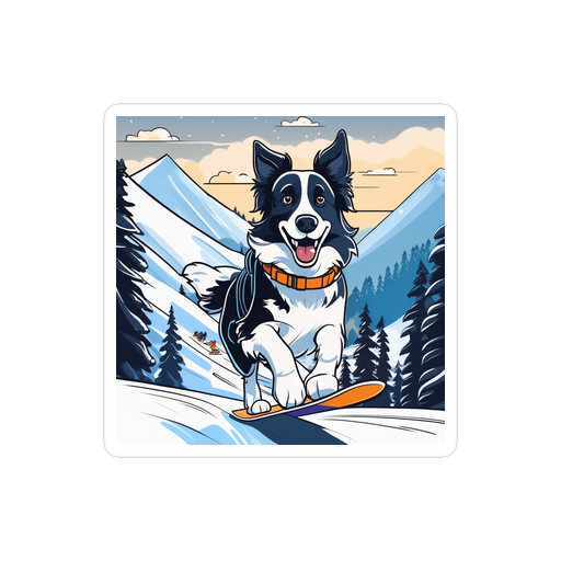 PugMug Custom Border Collie Sticker