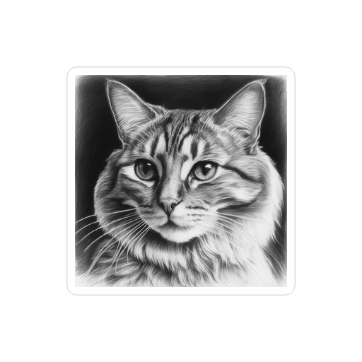 PugMug Custom Tabby Companion Cat Sticker