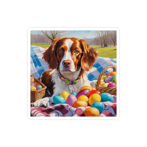 PugMug Custom Brittany Dog Sticker