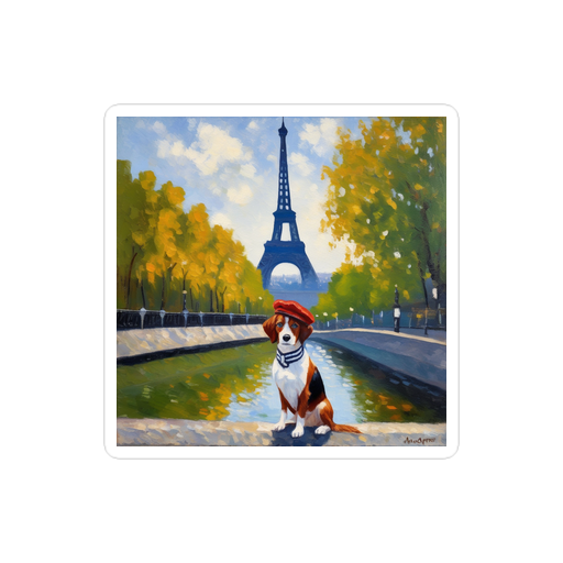 PugMug Custom Brittany Dog Sticker