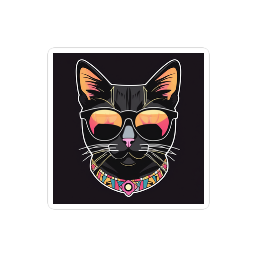 PugMug Custom Black Exotic Cat Sticker