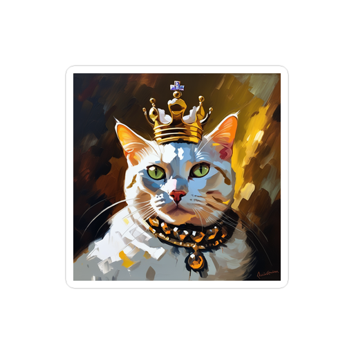 PugMug Custom White American Shorthair Cat Sticker