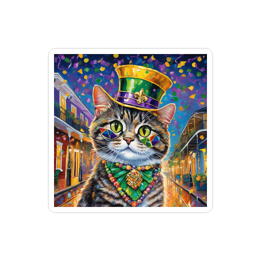 PugMug Custom Tabby Scottish Fold Cat Sticker