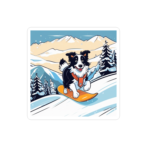 PugMug Custom Border Collie Sticker