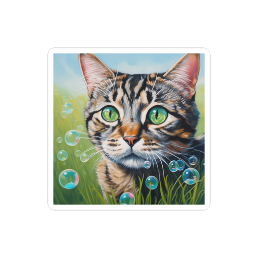 PugMug Custom Tabby Companion Cat Sticker