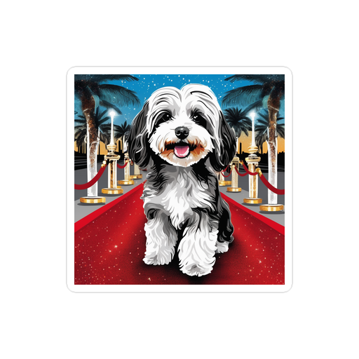 PugMug Custom Black-and-white Havanese Dog Sticker