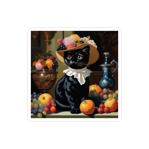 PugMug Custom Black Exotic Cat Sticker