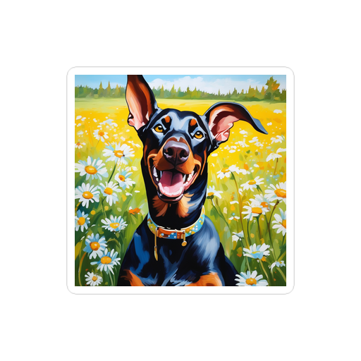 PugMug Custom Doberman Pinscher Sticker