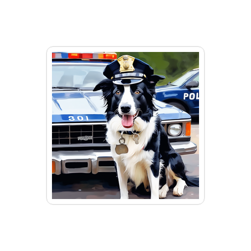 PugMug Custom Border Collie Sticker