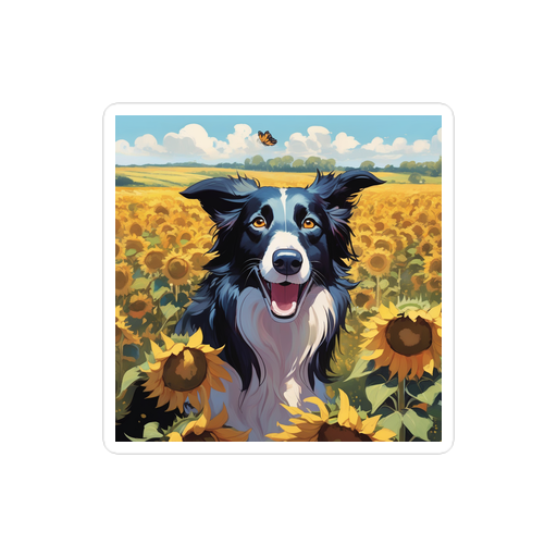 PugMug Custom Border Collie Sticker
