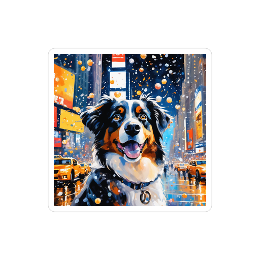 PugMug Custom Australian Shepherd Dog Sticker