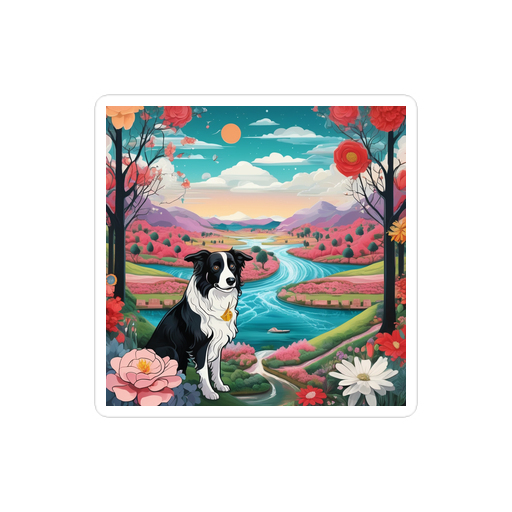 PugMug Custom Border Collie Sticker