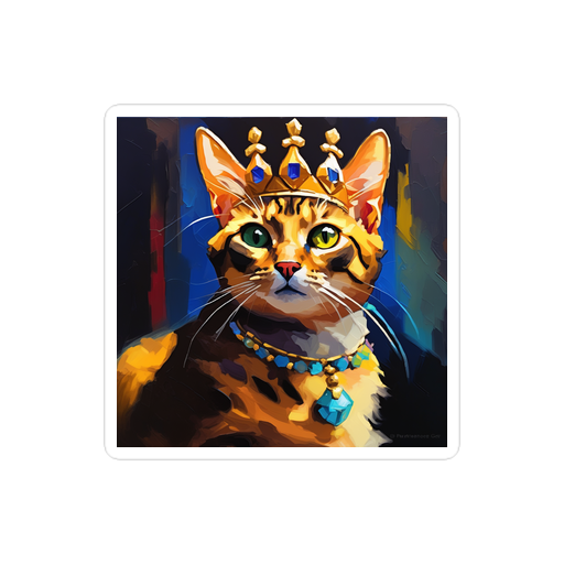 PugMug Custom Tabby Abyssinian Cat Sticker