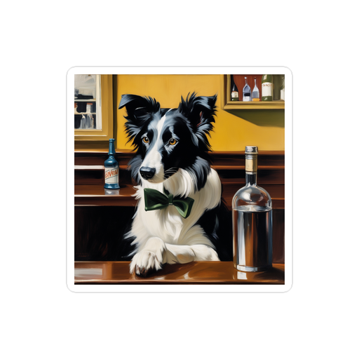 PugMug Custom Border Collie Sticker