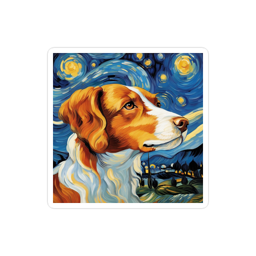 PugMug Custom Brittany Dog Sticker