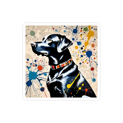 PugMug Custom Black Labrador Retriever Sticker