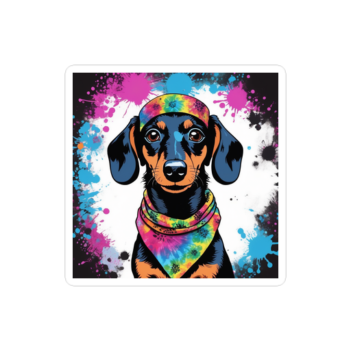 PugMug Custom Black Dachshund Sticker