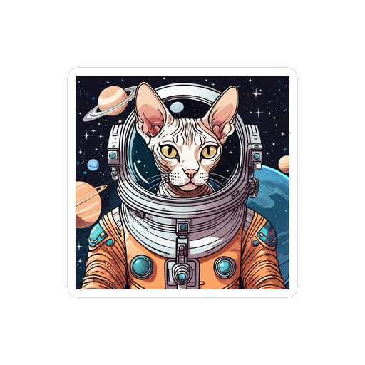 PugMug Custom Tabby Sphynx Cat Sticker