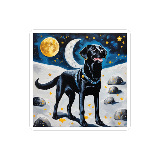 PugMug Custom Black Labrador Retriever Sticker