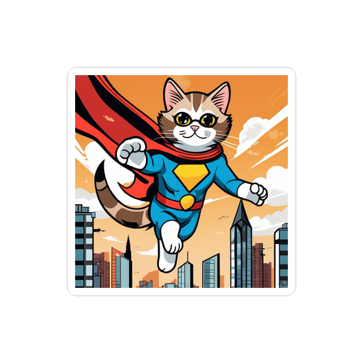 PugMug Custom Tabby Ragdoll Cat Sticker