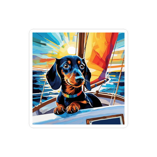 PugMug Custom Black Dachshund Sticker