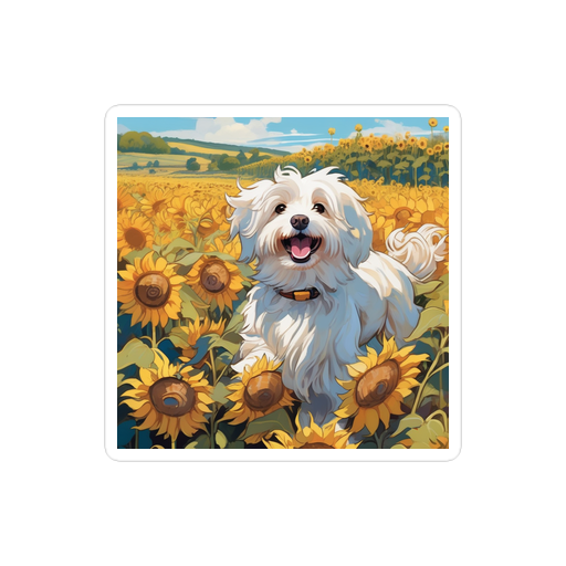 PugMug Custom White Havanese Dog Sticker