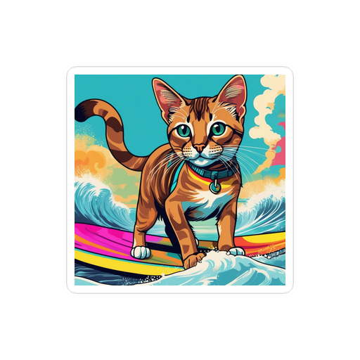 PugMug Custom Tabby Abyssinian Cat Sticker