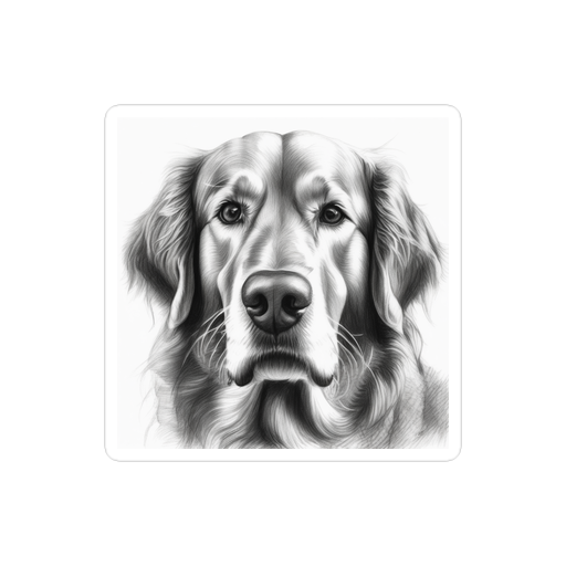 PugMug Custom Golden Retriever Sticker