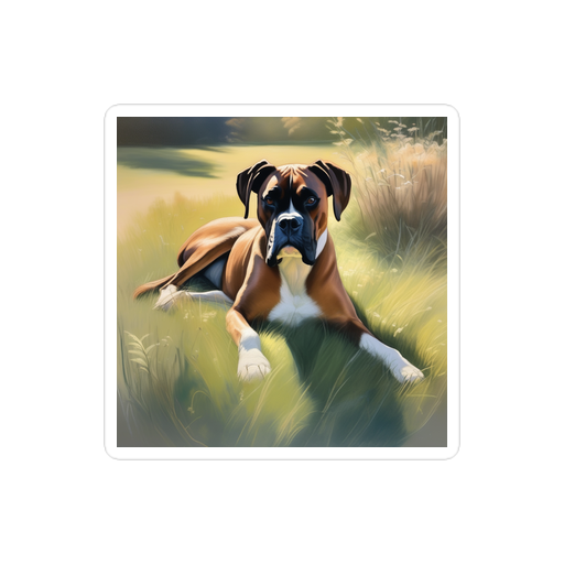 PugMug Custom Boxer Dog Sticker