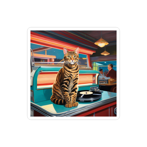 PugMug Custom Tabby Exotic Cat Sticker