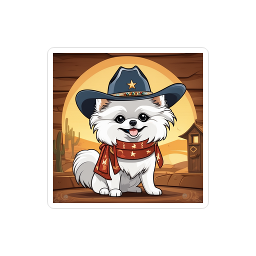 PugMug Custom White Pomeranian Sticker