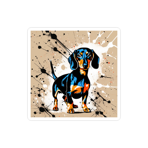PugMug Custom Black Dachshund Sticker