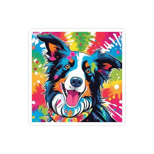PugMug Custom Border Collie Sticker