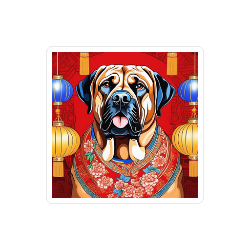 PugMug Custom Mastiff Sticker