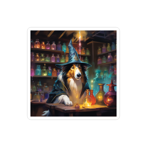 PugMug Custom Collie Sticker