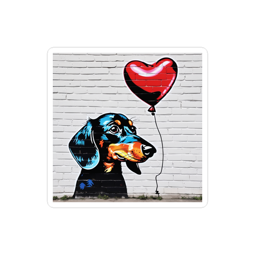 PugMug Custom Black Dachshund Sticker