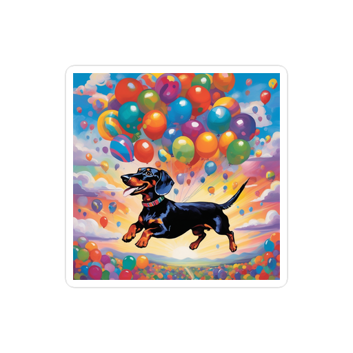 PugMug Custom Black Dachshund Sticker