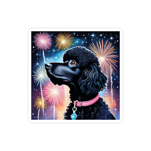 PugMug Custom Black Poodle Sticker