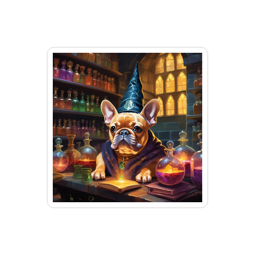 PugMug Custom Tan French Bulldog Sticker